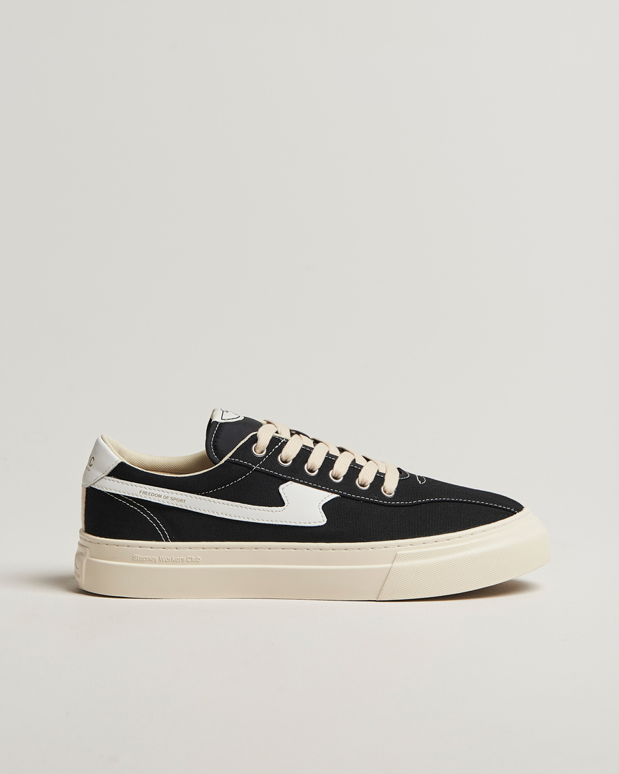Herre | Sneakers | Stepney Workers Club | Dellow S-Strike Cupsole Canvas Sneaker Black/White