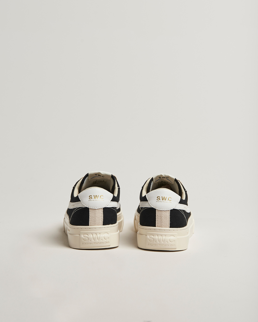 Herre | Sneakers | Stepney Workers Club | Dellow S-Strike Cupsole Canvas Sneaker Black/White