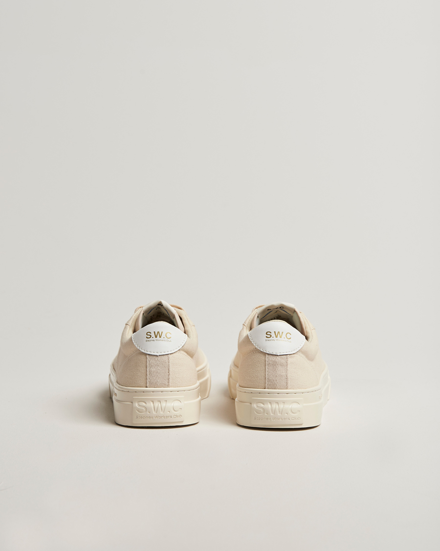 Herre | Sneakers | Stepney Workers Club | Dellow 02 Cupsole Canvas Sneaker Ecru Raw