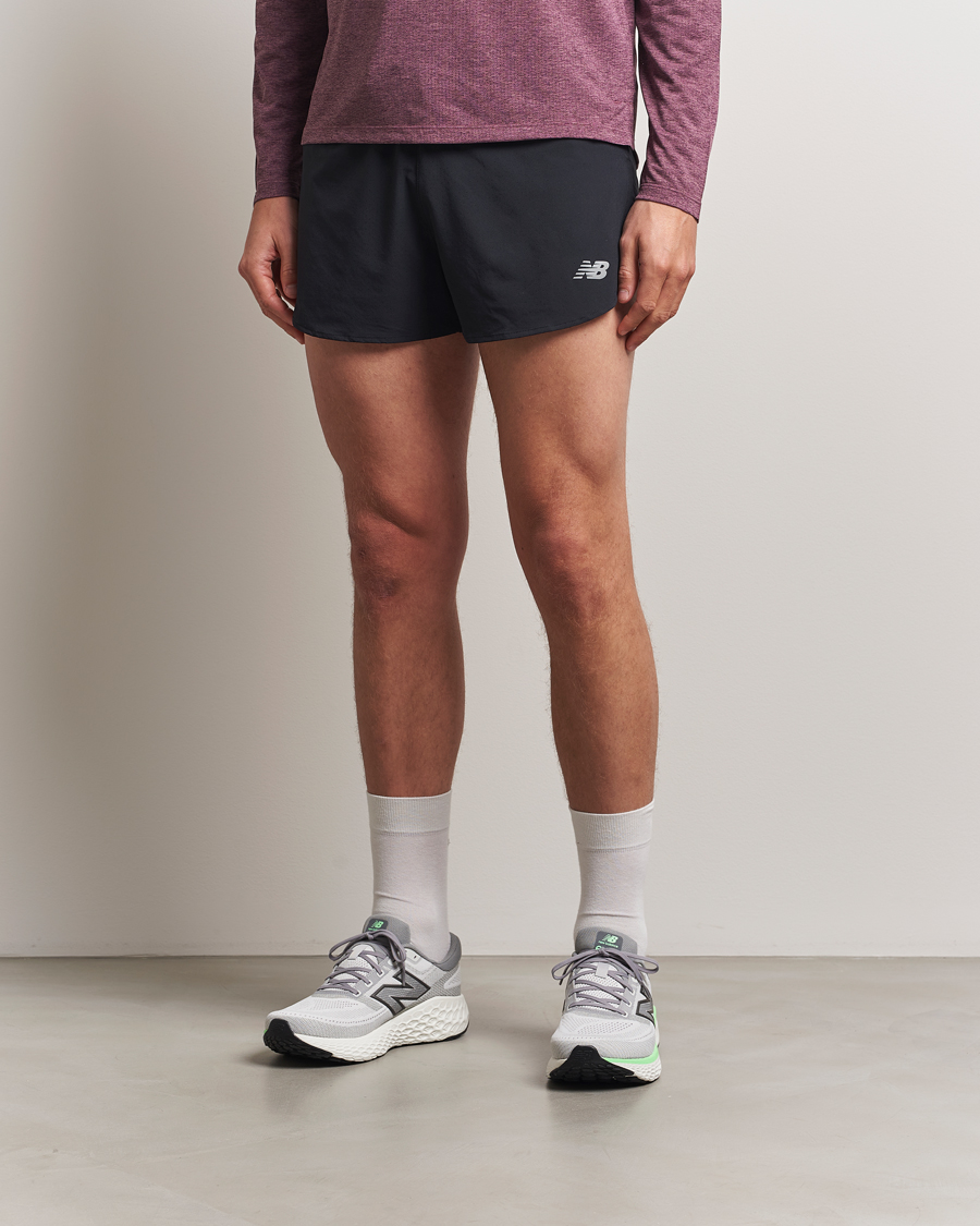 Herre | Shorts | New Balance Running | Split Shorts Black
