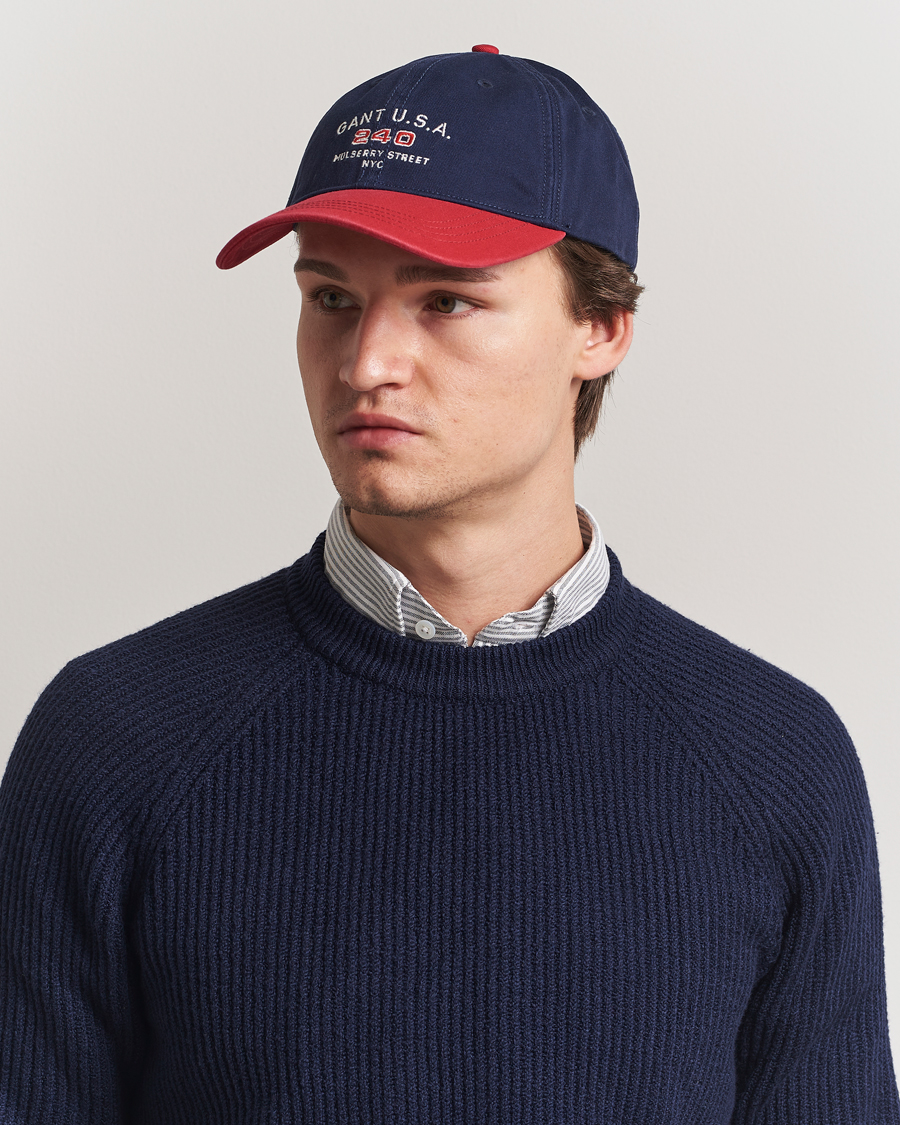 Herre | GANT 240 Mulberry Street USA 240 Cap Classic Blue | GANT 240 Mulberry Street | USA 240 Cap Classic Blue