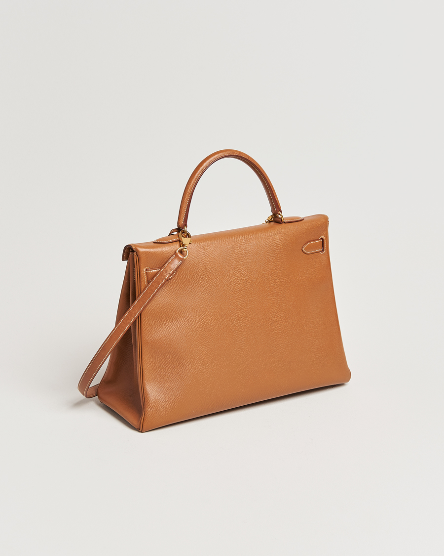 Herre | Hermès Pre-Owned Kelly 35 Courchevel Handbag Gold | Hermès Pre-Owned | Kelly 35 Courchevel Handbag Gold