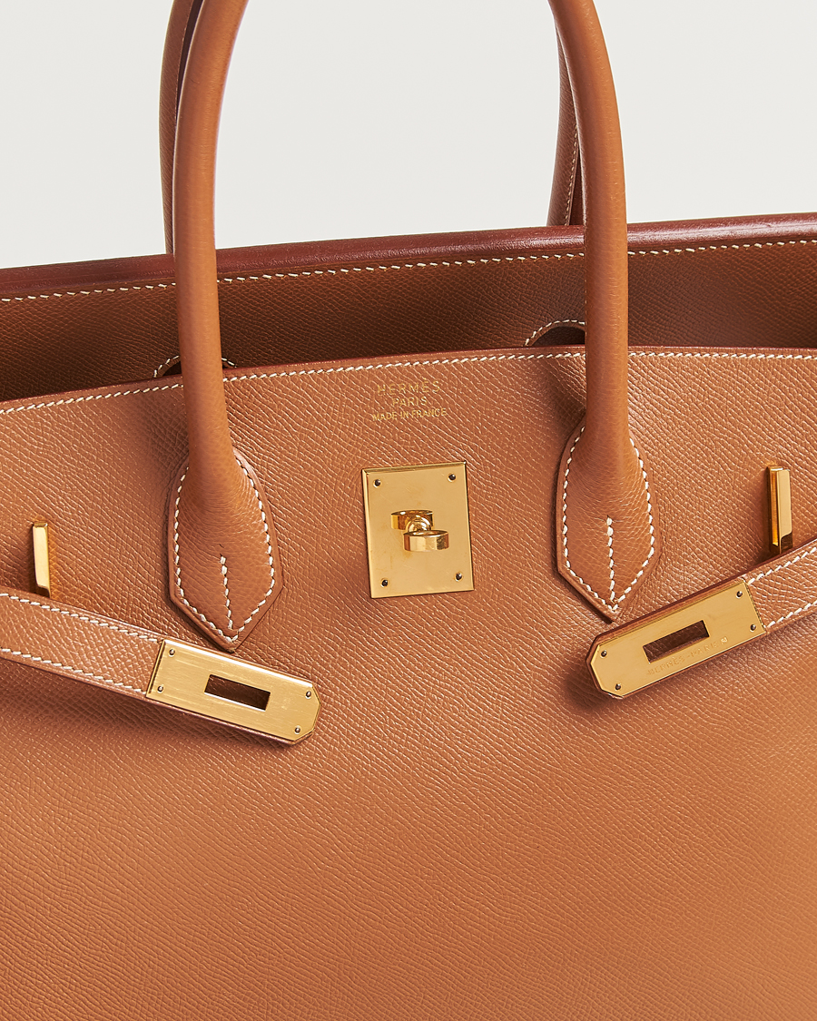 Herre | Hermès Pre-Owned Birkin 35 Handbag Courchevel Gold | Hermès Pre-Owned | Birkin 35 Handbag Courchevel Gold