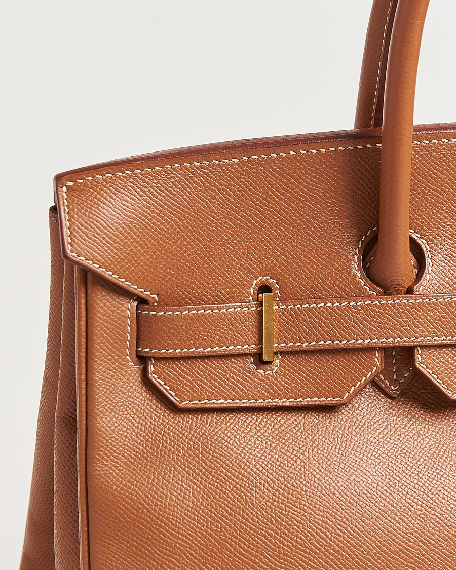 Herre | Hermès Pre-Owned Birkin 35 Handbag Courchevel Gold | Hermès Pre-Owned | Birkin 35 Handbag Courchevel Gold