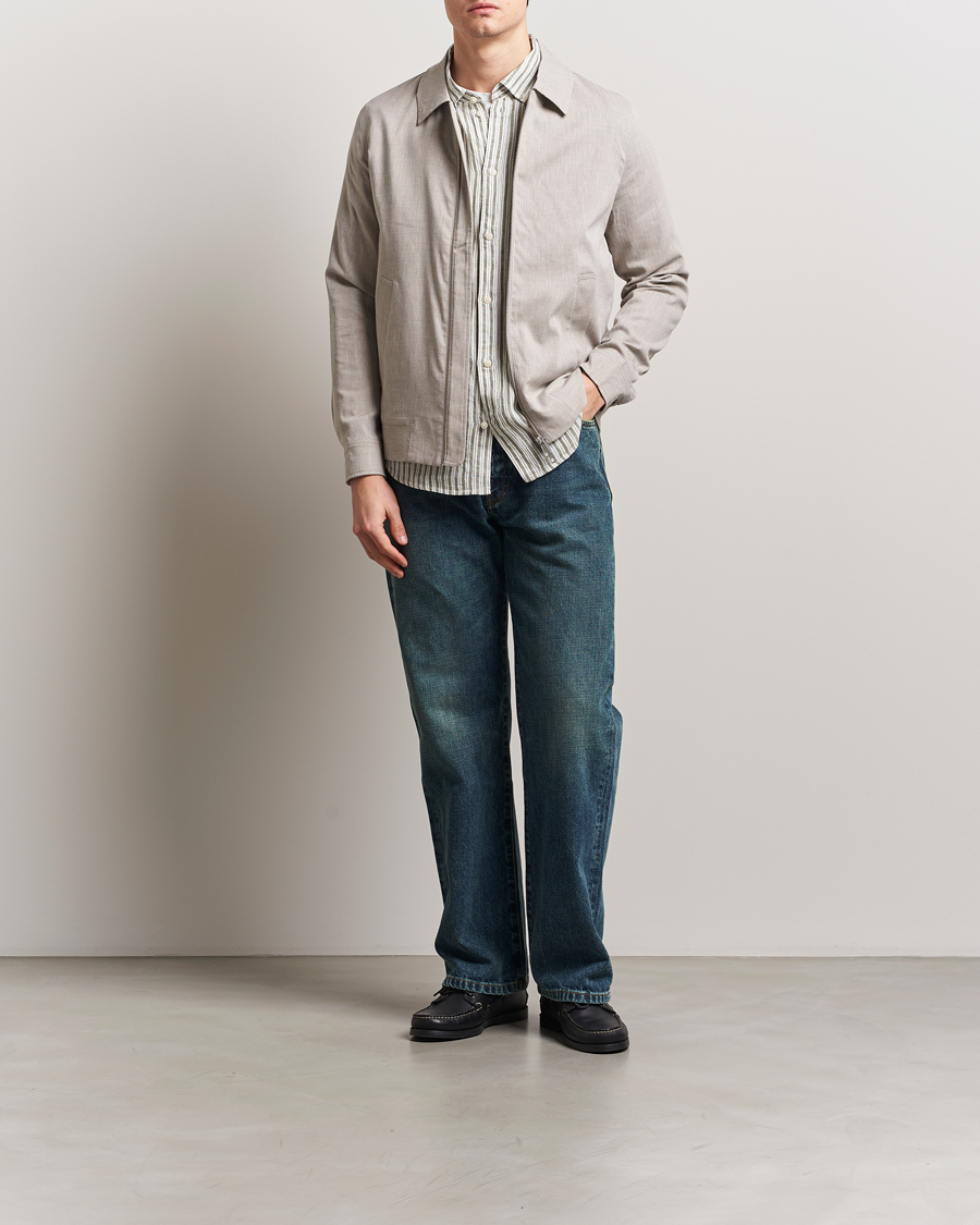 Herre | Jakker | LES DEUX | Como Slub Coach Bomber Jacket Light Sand