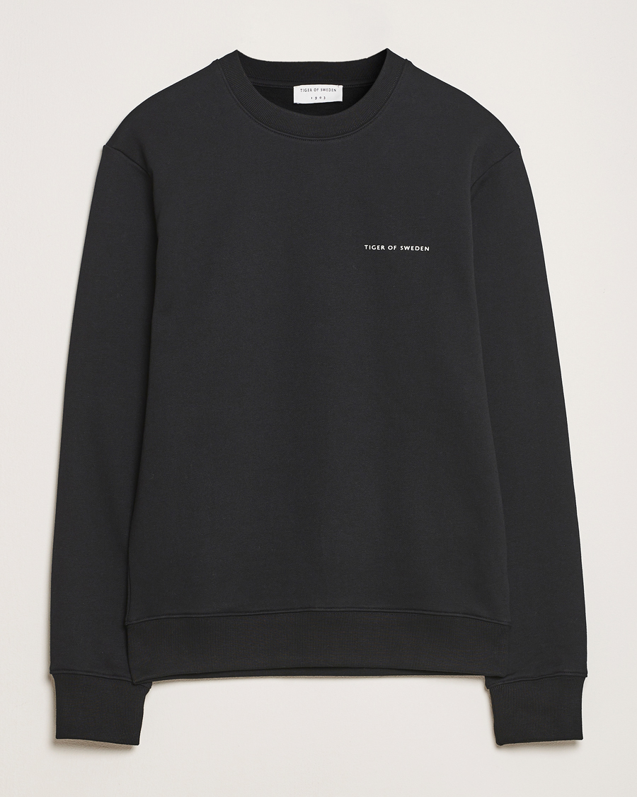 Herre | Trøjer | Tiger of Sweden | Emerson Crew Neck Sweatshirt Black