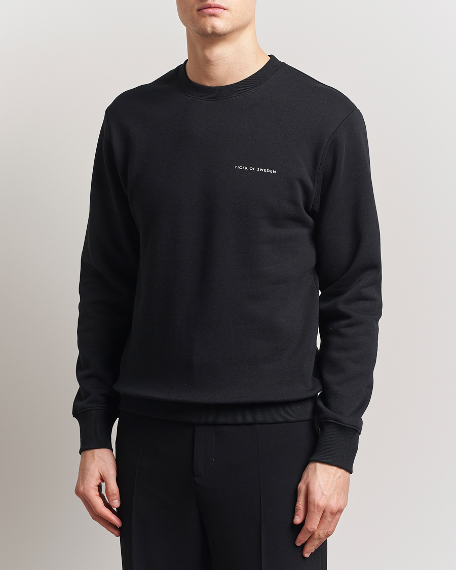 Herre | Trøjer | Tiger of Sweden | Emerson Crew Neck Sweatshirt Black