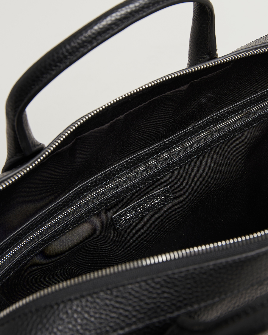 Herre | Tiger of Sweden Beckholmen Leather Briefcase Black | Tiger of Sweden | Beckholmen Leather Briefcase Black