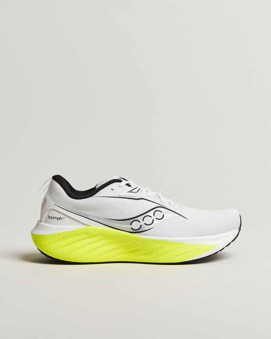 Herre | Løbesko | Saucony | Triumph 22 White/Citron