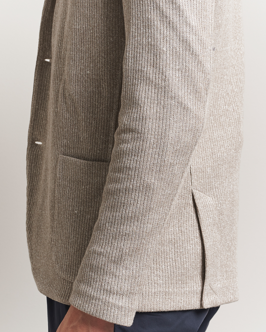Herre | Blazere & jakker | Gran Sasso | Linen/Cotton Knitted Blazer Beige Melange