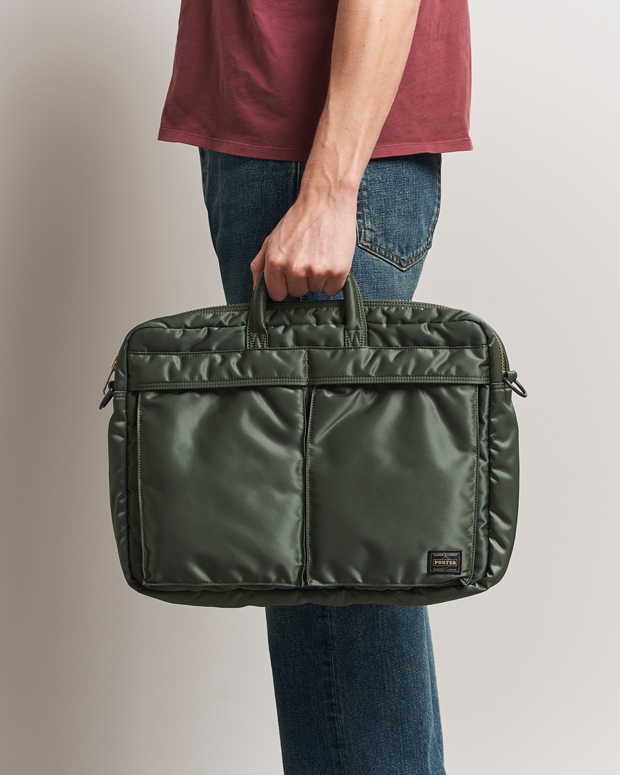 Herre | Tasker | Porter-Yoshida & Co. | Porter-Yoshida & Co.Tanker 2Way Document BagSage Green