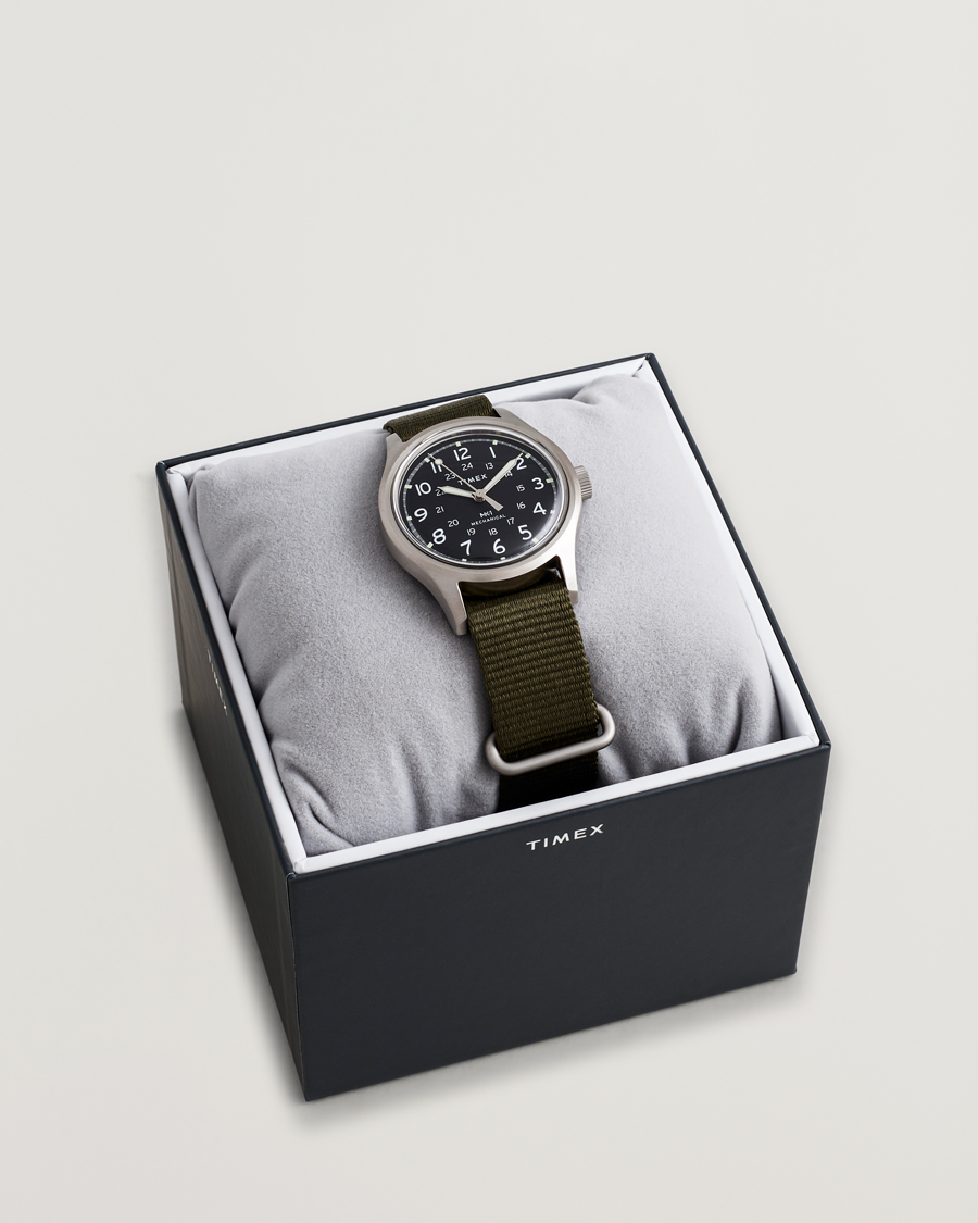 Herre | Timex MK1 Hand Wind 36mm Green Black Dial | Timex | MK1 Hand Wind 36mm Green Black Dial