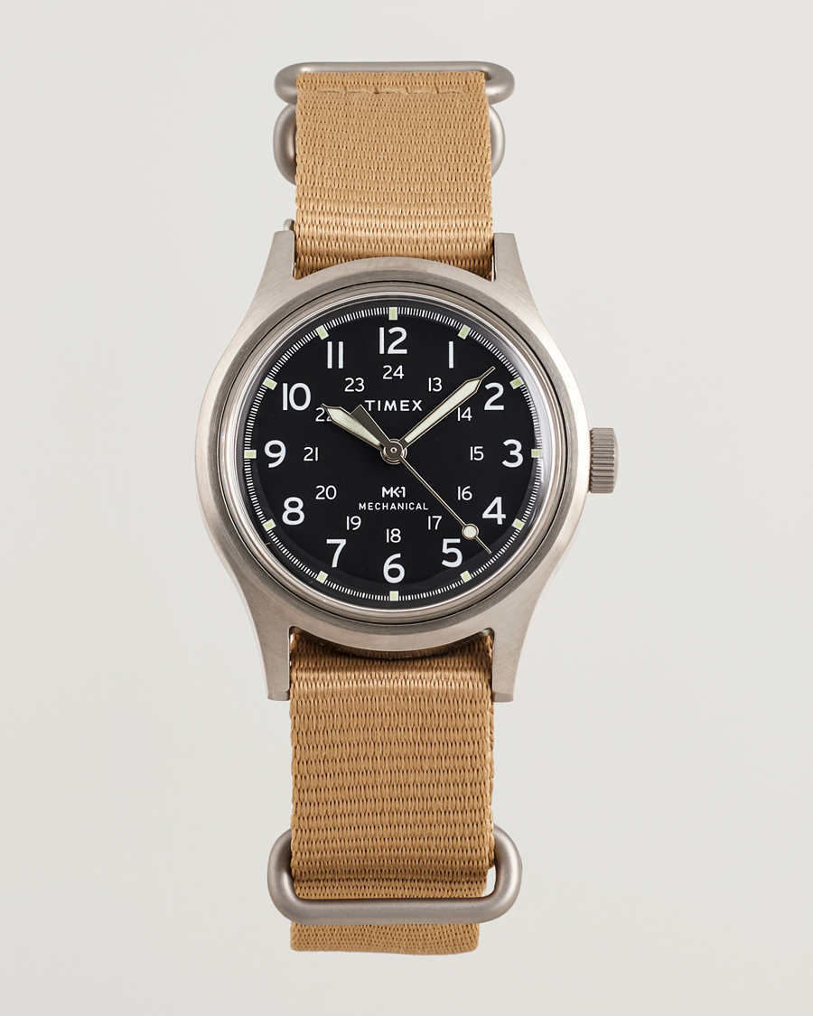 Herre | Timex MK1 Hand Wind 36mm Tan Black Dial | Timex | MK1 Hand Wind 36mm Tan Black Dial