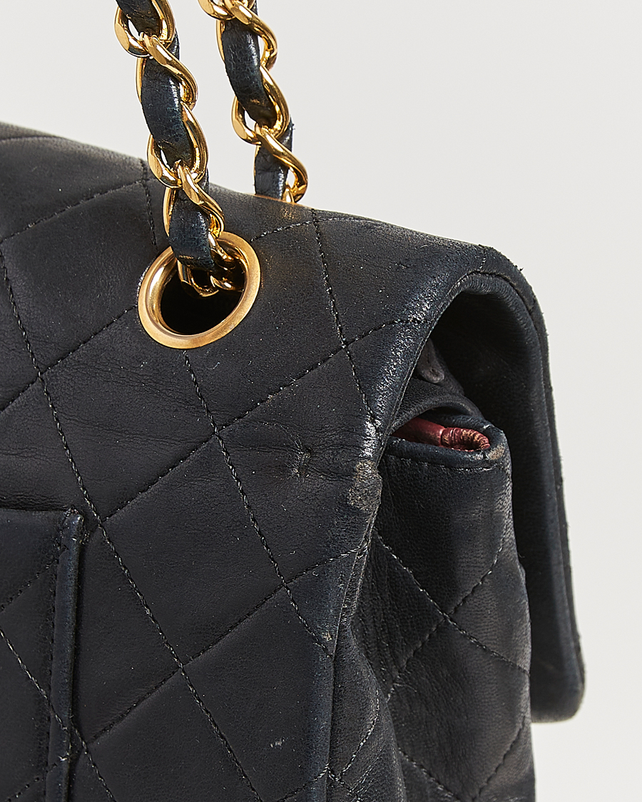 Herre | Chanel Pre-Owned Classic Medium Double Flap Bag Lambskin Black | Chanel Pre-Owned | Classic Medium Double Flap Bag Lambskin Black