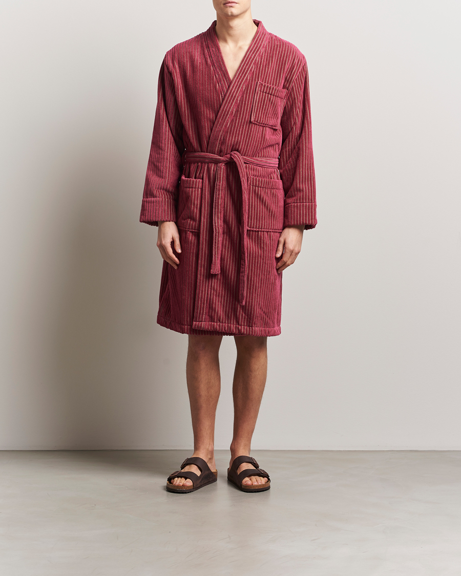 Herre | OAS Striped Velour Robe Botanico | OAS | Striped Velour Robe Botanico