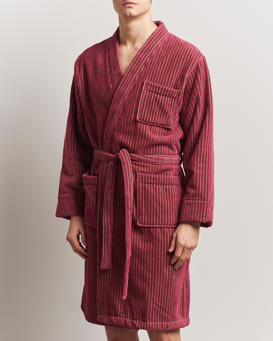 Herre | OAS Striped Velour Robe Botanico | OAS | Striped Velour Robe Botanico