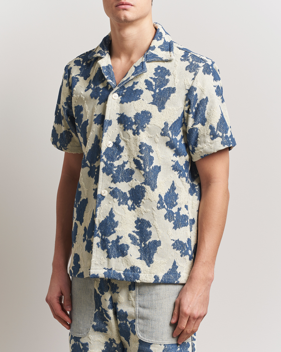 Herre | Skjorter | OAS | Short Sleeve Cuba Terry Shirt Sail Contrast