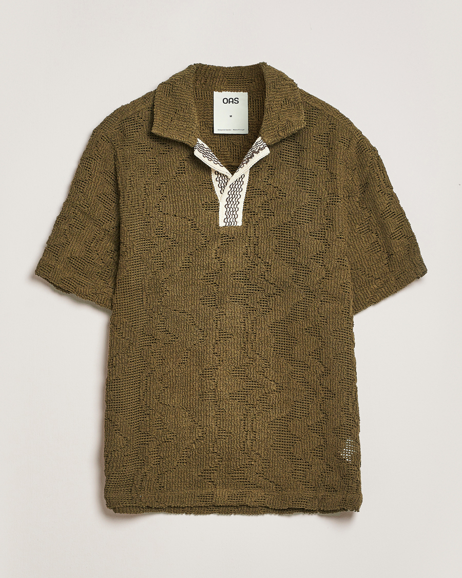 Herre | Skjorter | OAS | Cuba Crochet Shirt Pine Verve
