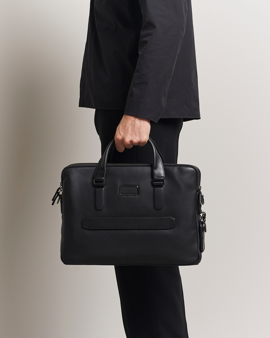 Herre | Tasker | TUMI | Harrison Sycamore Slim Leather Brief Black