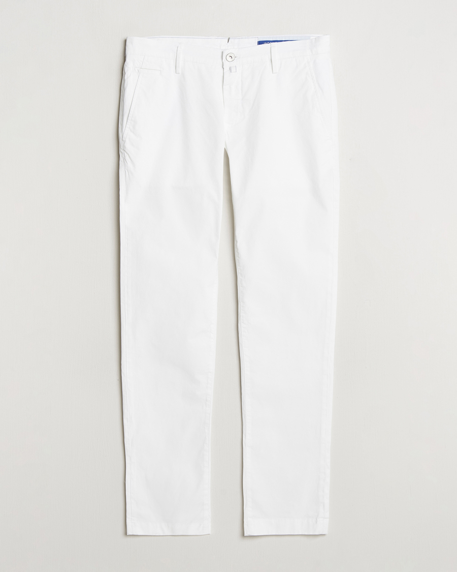 Herre | Bukser | Jacob Cohën | Bobby Cotton Gabardine Chinos White