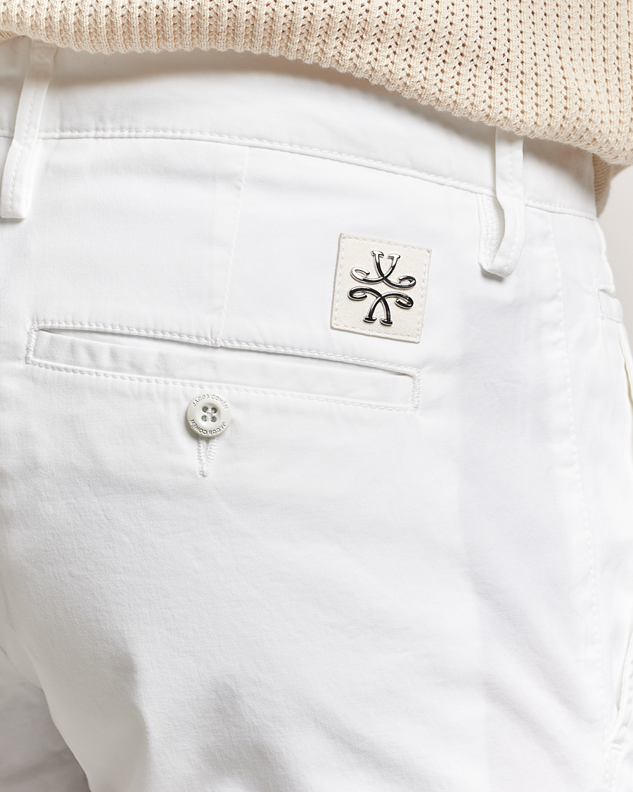 Herre | Bukser | Jacob Cohën | Bobby Cotton Gabardine Chinos White