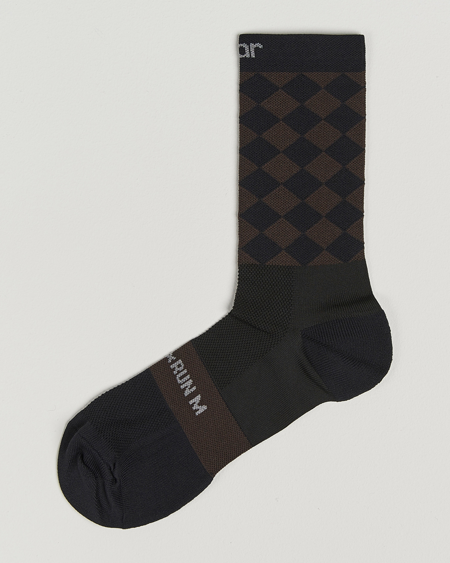 Herre | Strømper | SOAR Running | Diamond Crew Sock Black/Brown