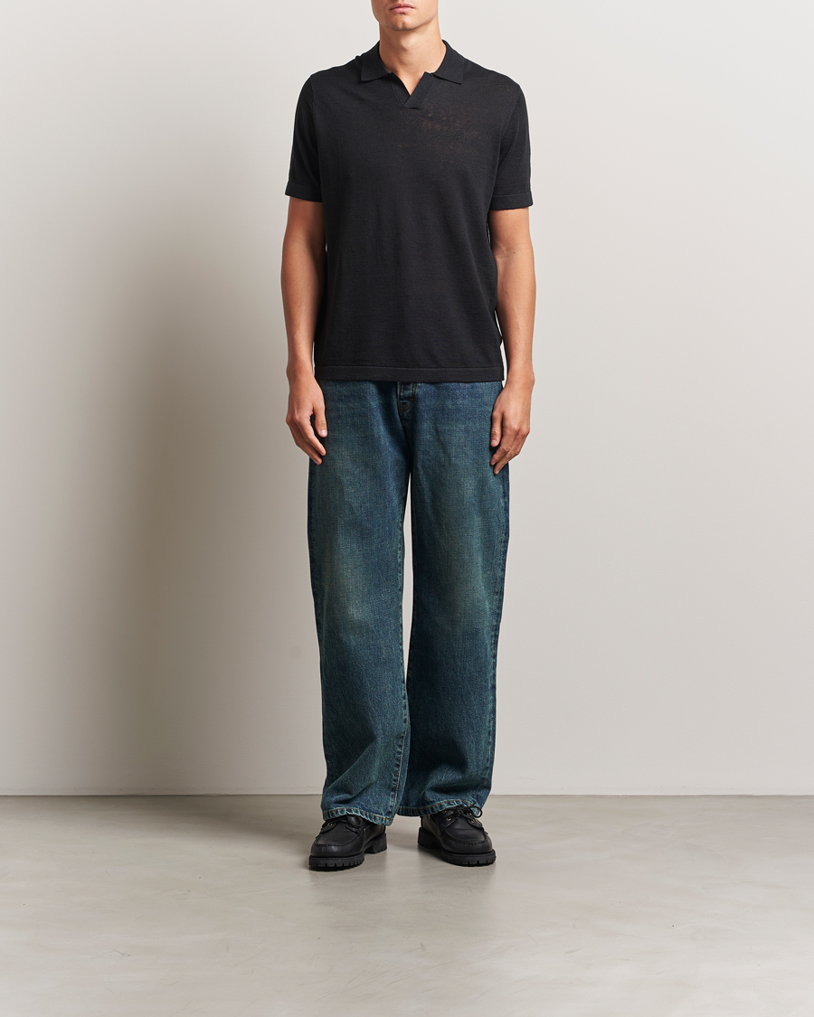Herre | Polotrøjer | LES DEUX | Emmanuel Knit Polo Black