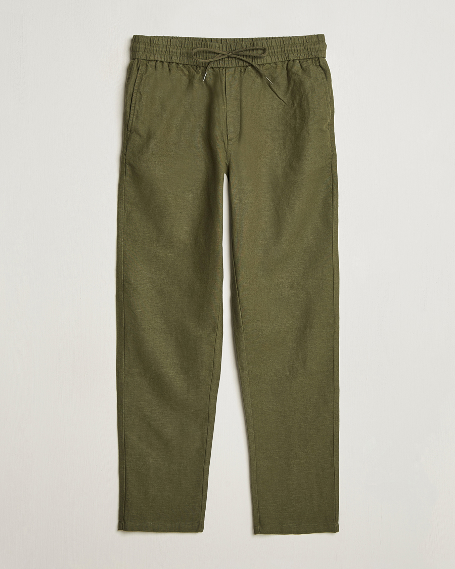 Herre | Bukser | LES DEUX | Patrick Linen Pants Olive Night