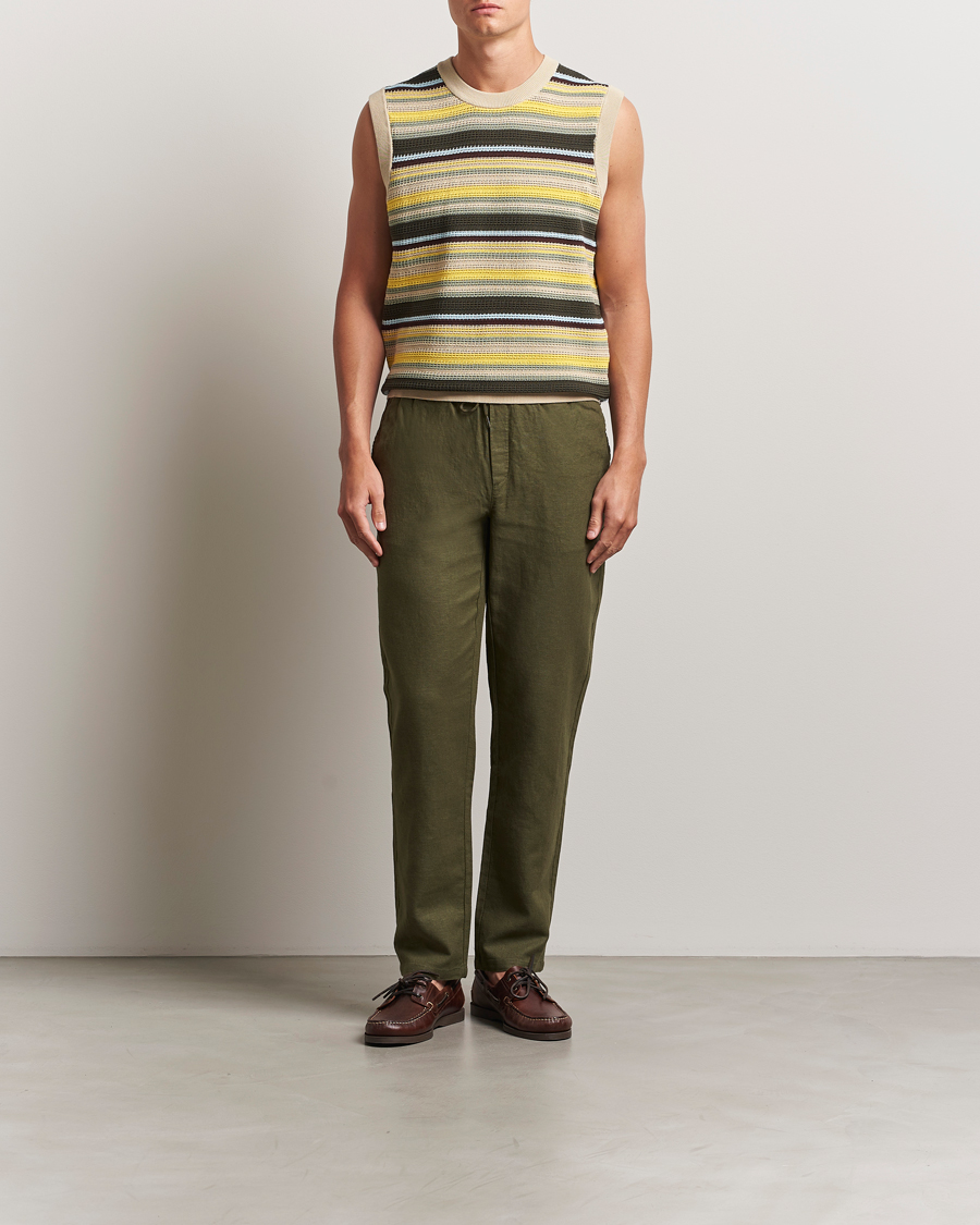 Herre | Bukser | LES DEUX | Patrick Linen Pants Olive Night