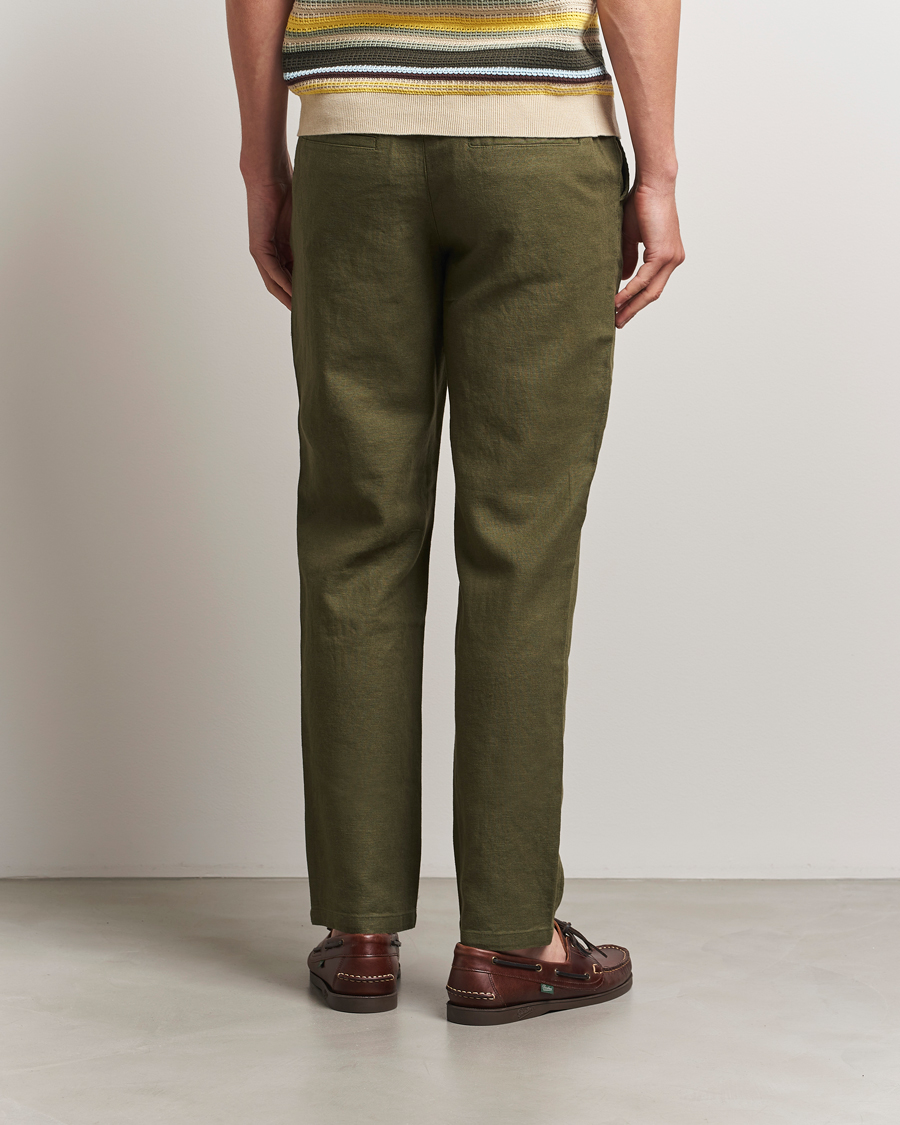 Herre | Bukser | LES DEUX | Patrick Linen Pants Olive Night
