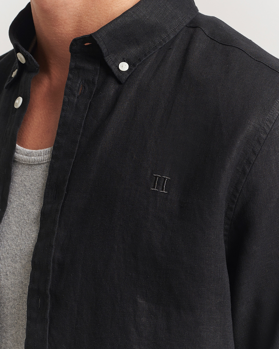 Herre | Skjorter | LES DEUX | Konrad Linen Shirt Black