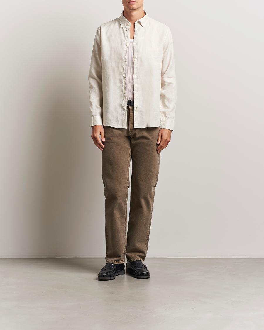 Herre | Skjorter | LES DEUX | Konrad Linen Shirt Ivory