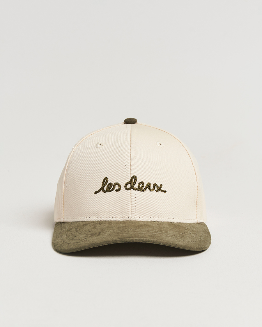 Herre | Les Deux Brad Contrast Suede Baseball Cap Ivory | LES DEUX | Brad Contrast Suede Baseball Cap Ivory