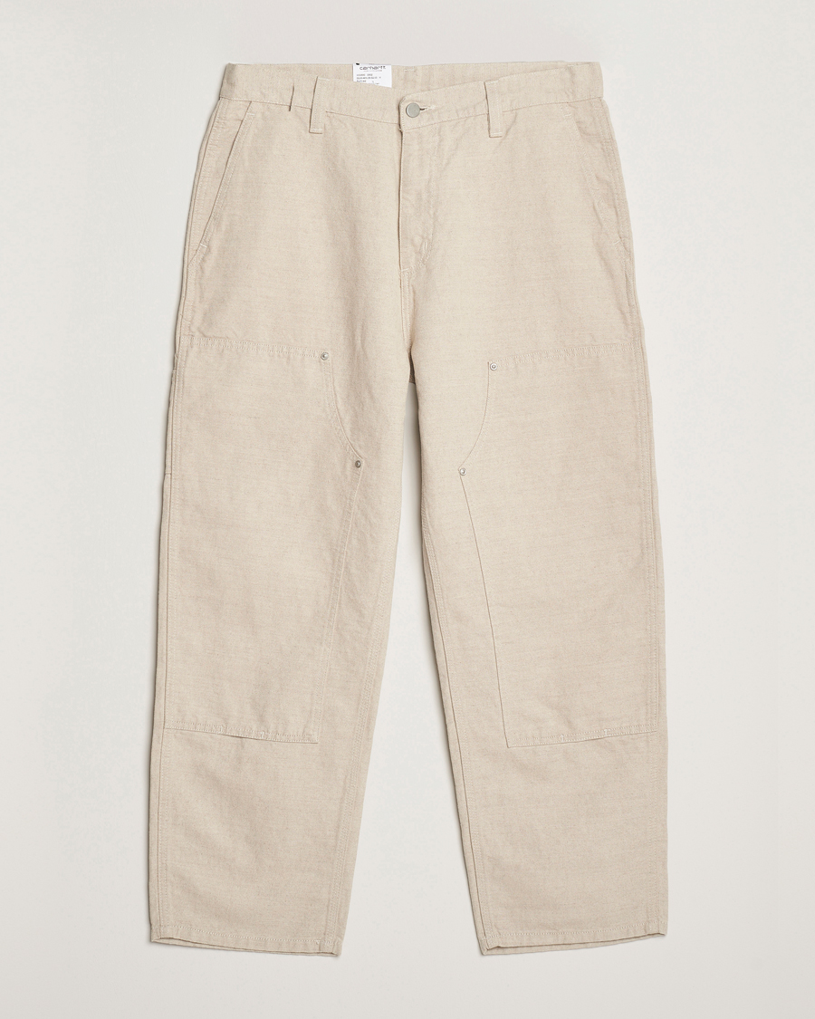 Herre | Bukser | Carhartt WIP | Walter Double Knee Cotton/Linen Pant Natural