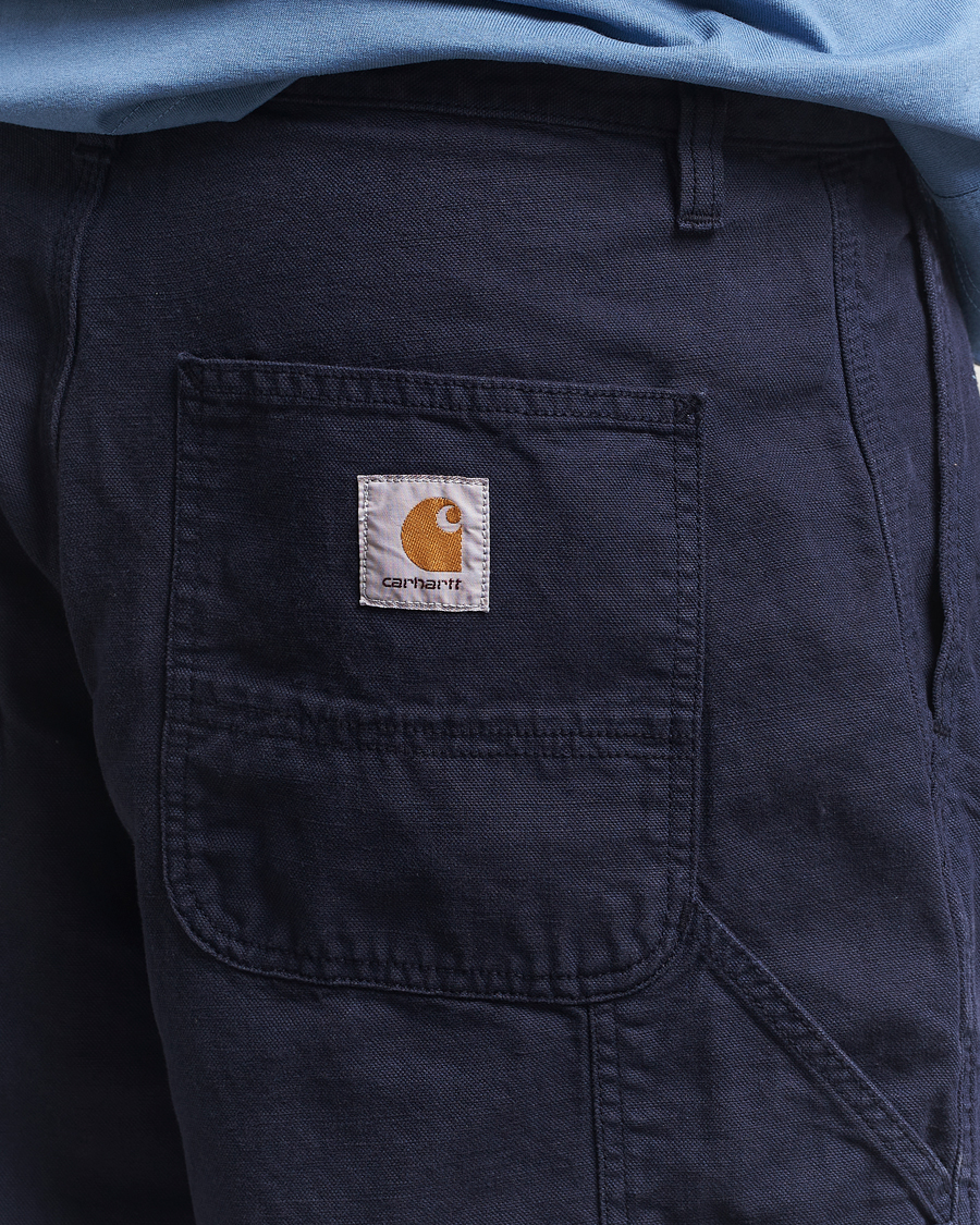 Herre | Shorts | Carhartt WIP | Walter Single Knee Cotton/Linen Short Dark Navy