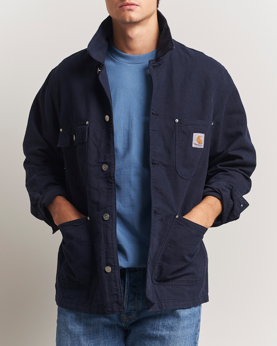 Herre | Jakker | Carhartt WIP | Walter Cotton/Linen Chore Coat Dark Navy