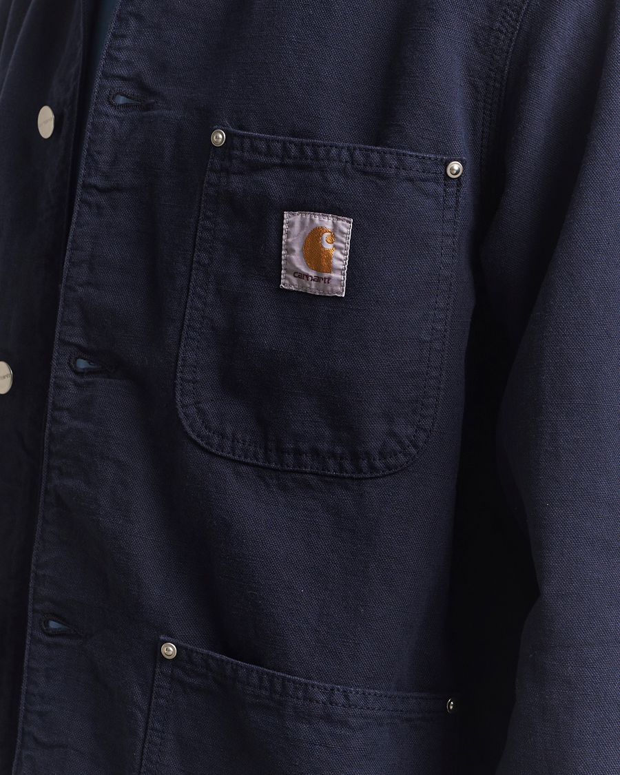 Herre | Jakker | Carhartt WIP | Walter Cotton/Linen Chore Coat Dark Navy