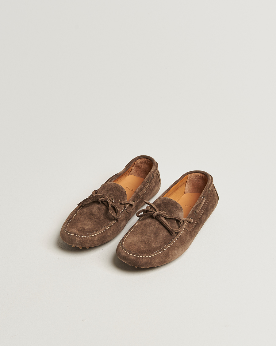 Herre | Mokkasiner | Myrqvist | Tofta Car Shoe Taupe Suede