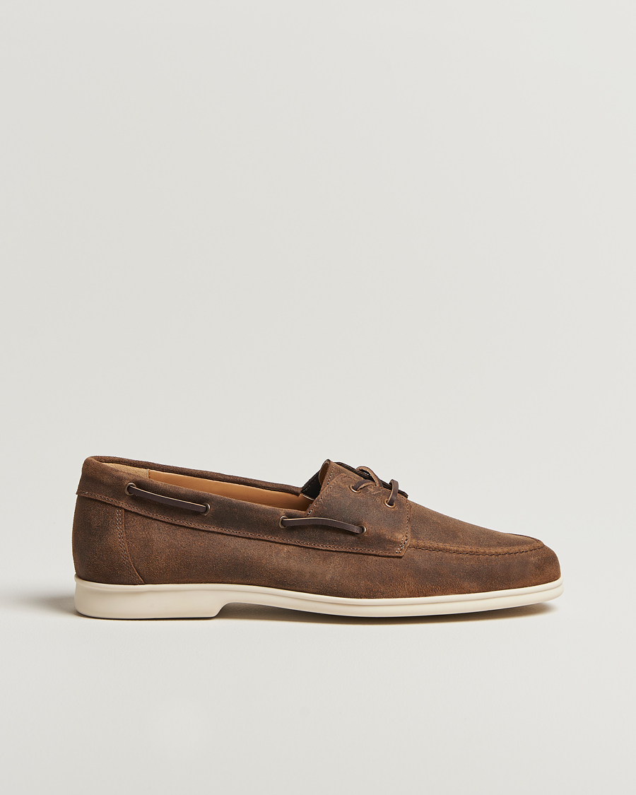 Herre | Sejlersko | Myrqvist | Sandhamn Boat Shoe Waxed Chestnut Suede