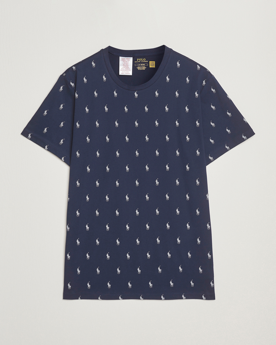 Herre | Pyjamas & Morgenkåber | Polo Ralph Lauren | All over Player Sleeping Tee Cruise Navy