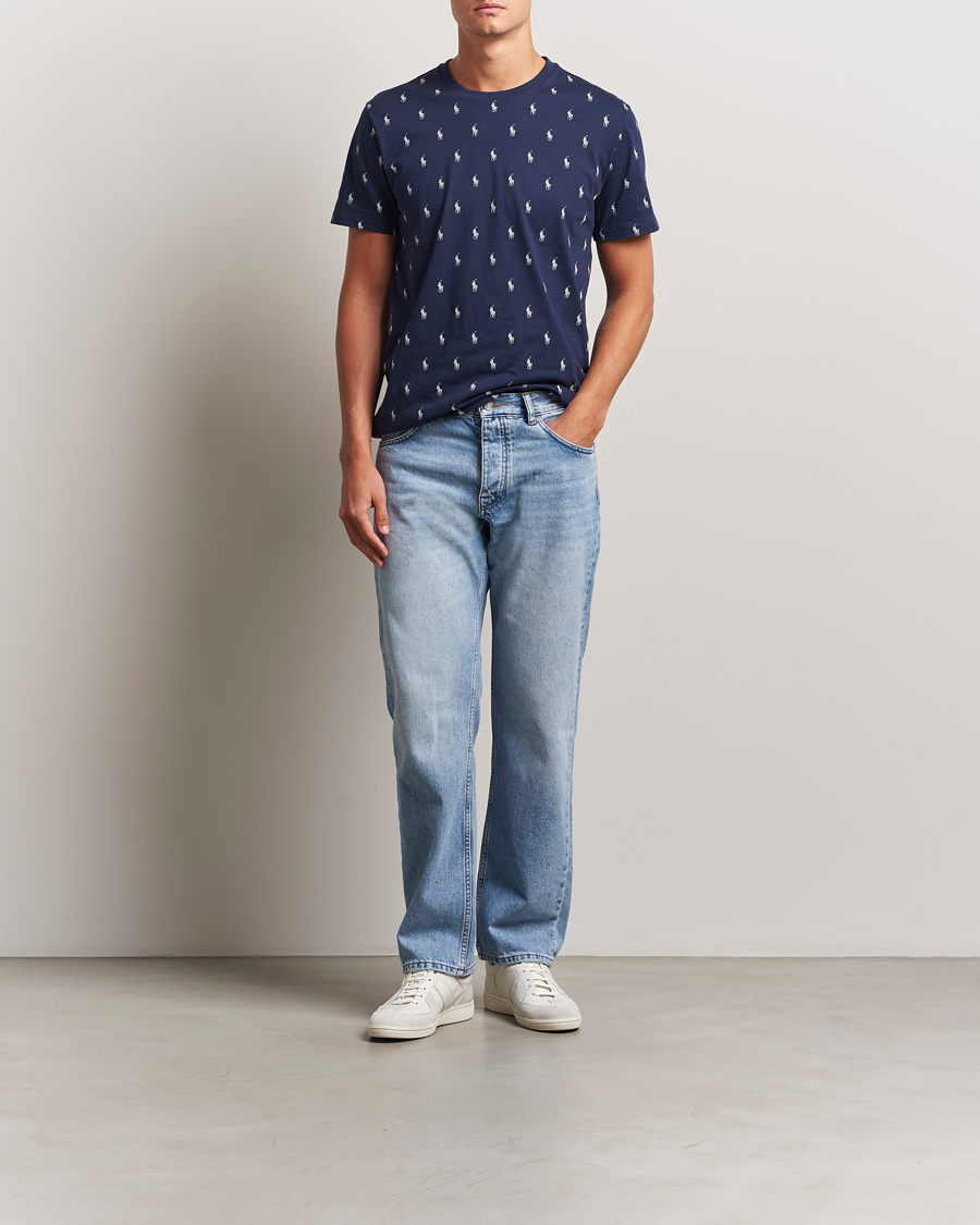 Herre | Pyjamas & Morgenkåber | Polo Ralph Lauren | All over Player Sleeping Tee Cruise Navy
