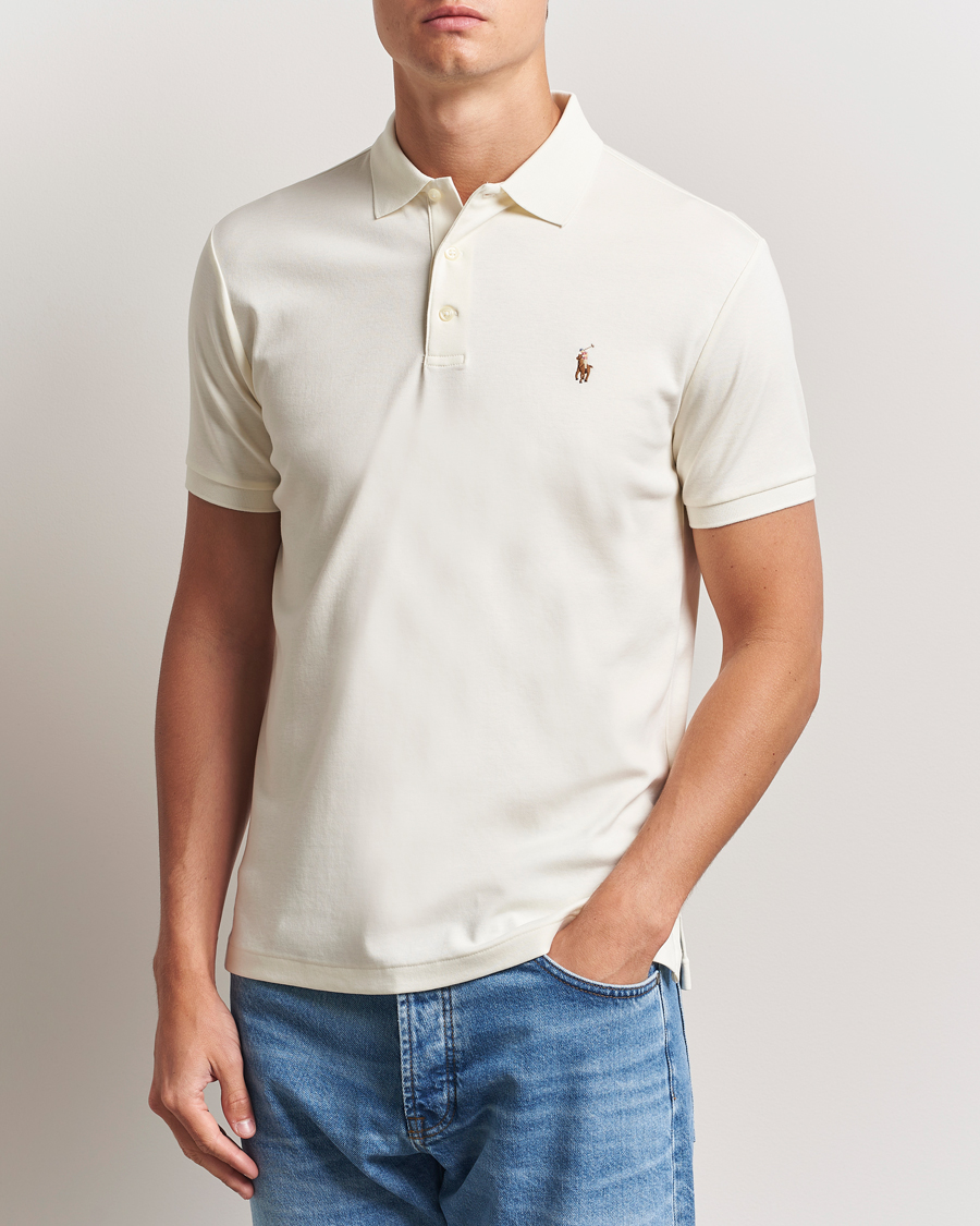 Herre | Polotrøjer | Polo Ralph Lauren | Luxury Pima Cotton Polo Pale Cream
