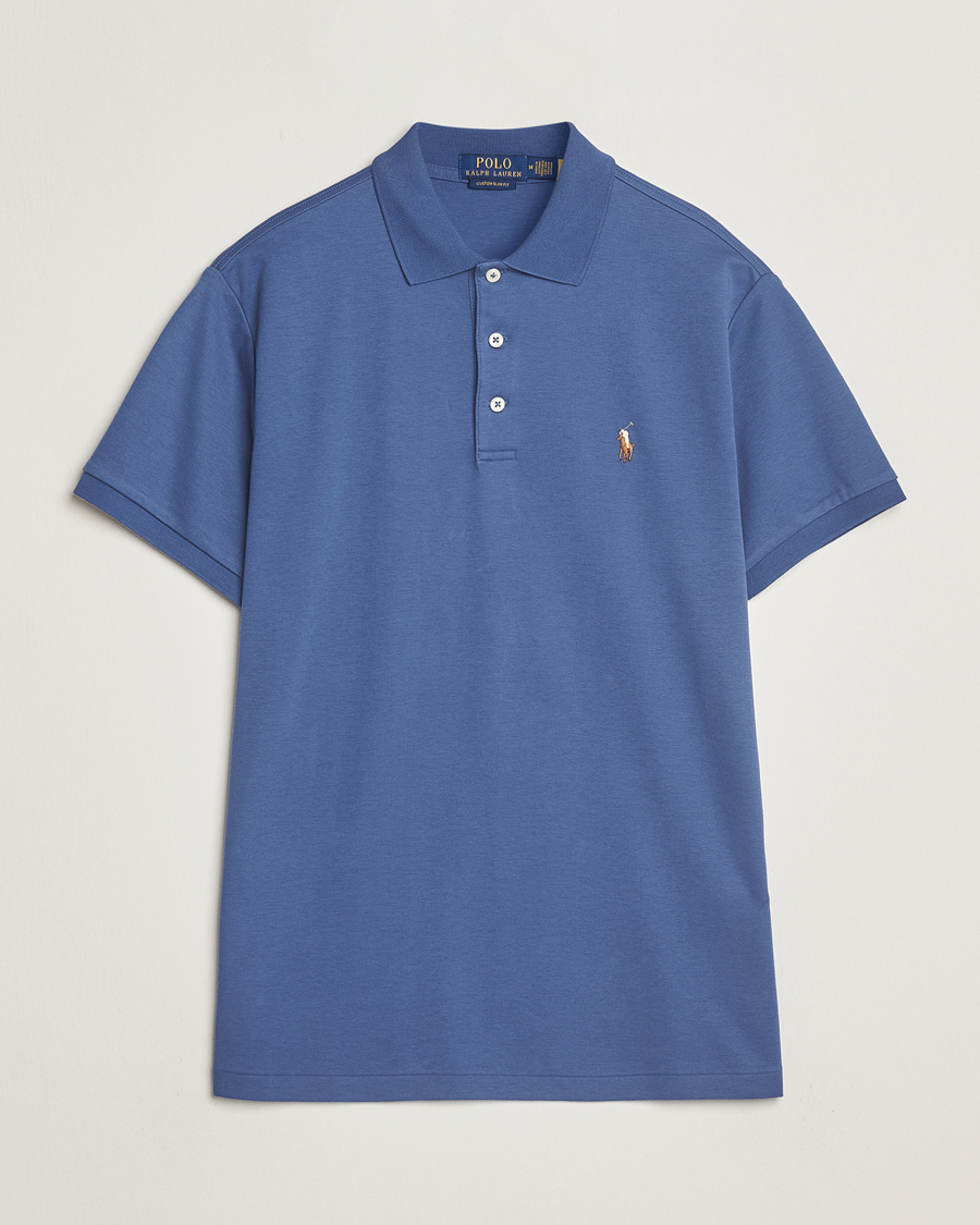 Herre | Polotrøjer | Polo Ralph Lauren | Luxury Pima Cotton Polo Earth Blue