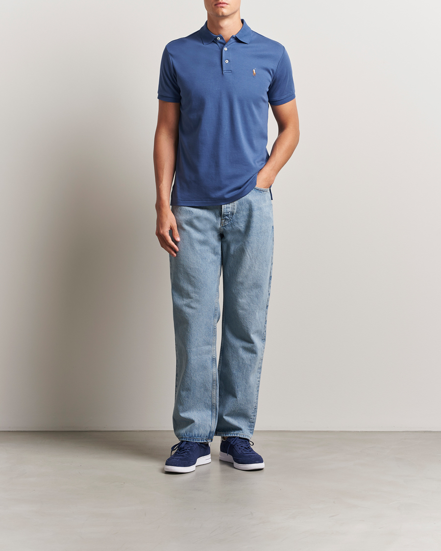 Herre | Polotrøjer | Polo Ralph Lauren | Luxury Pima Cotton Polo Earth Blue