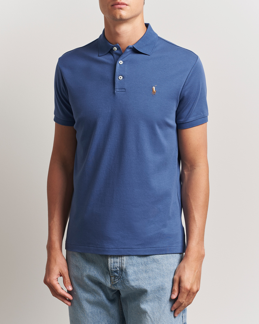 Herre | Polotrøjer | Polo Ralph Lauren | Luxury Pima Cotton Polo Earth Blue