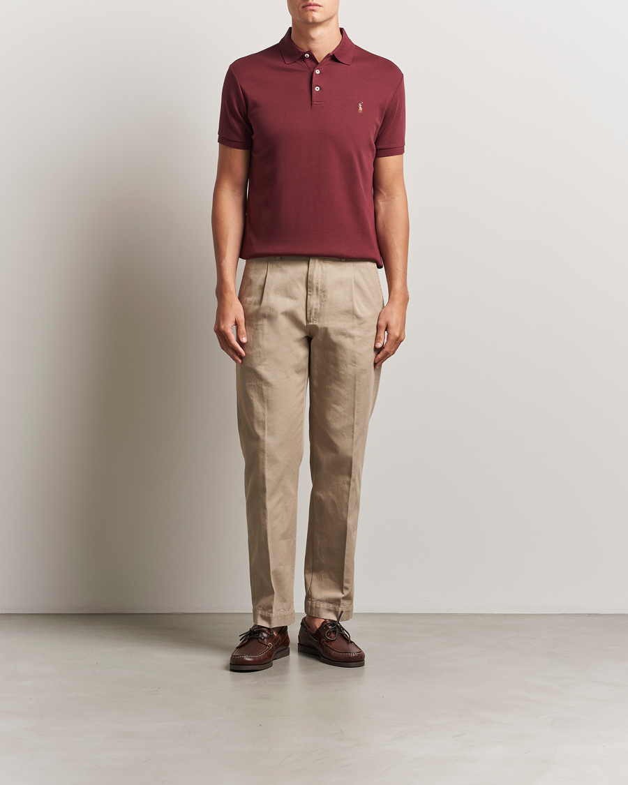Herre | Polotrøjer | Polo Ralph Lauren | Luxury Pima Cotton Polo Red Wine