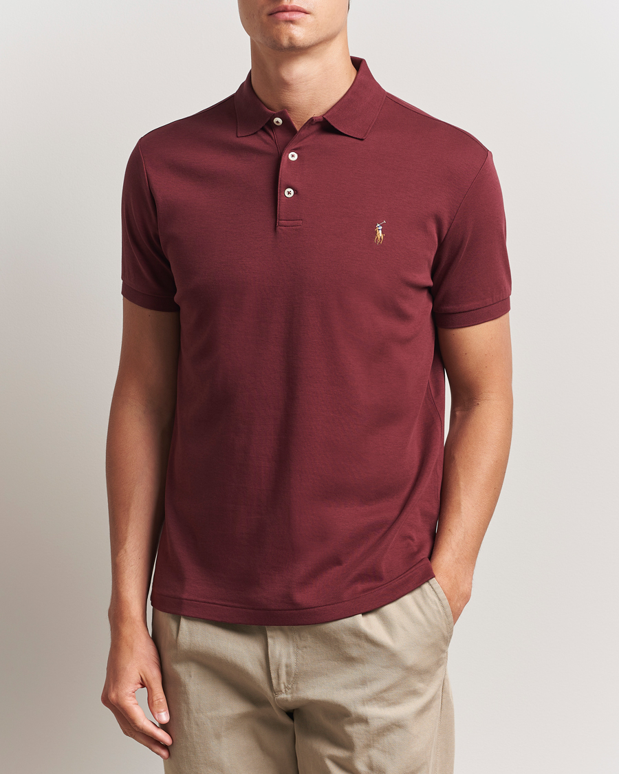 Herre | Polotrøjer | Polo Ralph Lauren | Luxury Pima Cotton Polo Red Wine