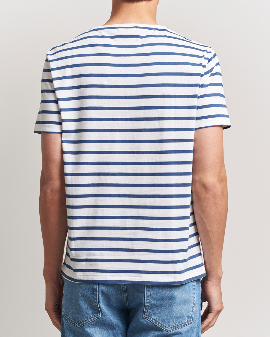 Herre | T-Shirts | Polo Ralph Lauren | Custom Slim Fit Striped Tee White/Old Royal