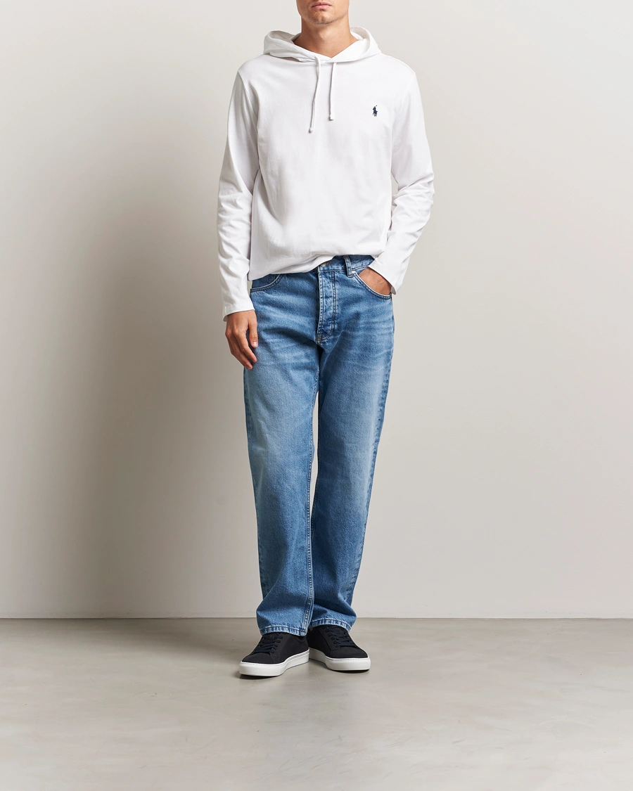 Herre | T-Shirts | Polo Ralph Lauren | Long Sleeve Hooded T-Shirt White