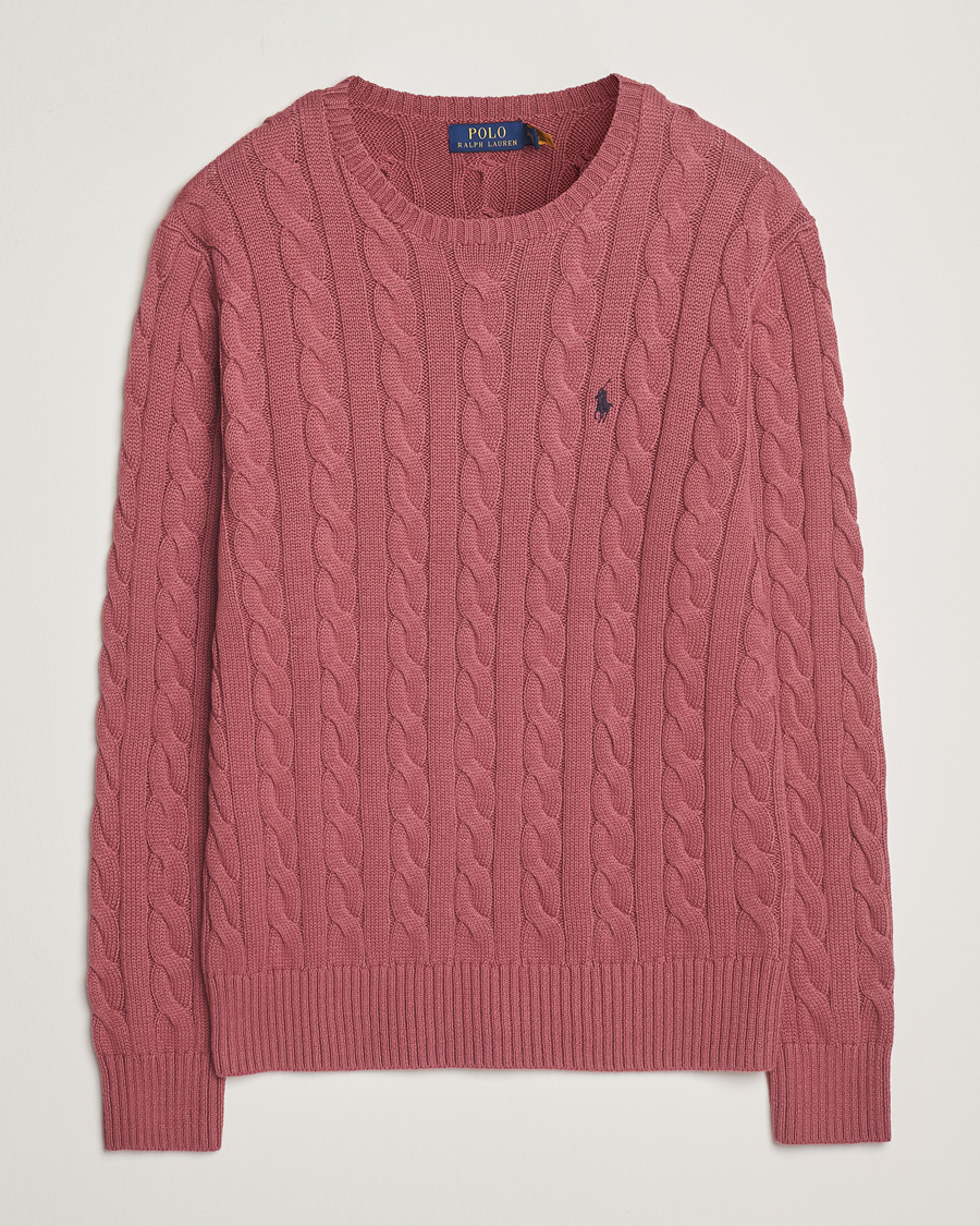 Herre | Trøjer | Polo Ralph Lauren | Cotton Cable Pullover Prune Juice